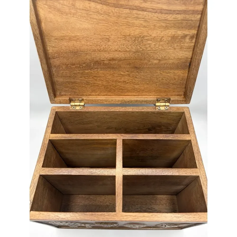 Anthropologie Terrain Mushroom Seed Storage Wooden Box